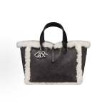 DIOR ToujoursDioralps Macrocannage stitched metal pendant single-shoulder handbag, medium size for women, anthracite grey