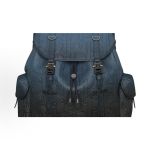DIOR Hit The Road gradient color, iconic classic pattern embossed aluminum CD, mini flip cover backpack, unisex couple style, blue and black