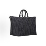 DIOR Weekender 50 detachable and adjustable shoulder strap zipper opening and closing single-shoulder crossbody handbag travel bag for men, black