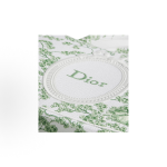 DIOR BookTote Four-leaf Clover embroidered Tote bag, shopping bag, single-shoulder crossbody handbag, medium-sized women\'s style, green and white