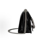 GUCCI Dionysus distressed tiger-head clasp press lock crossbody single-shoulder bag, small size for women, black