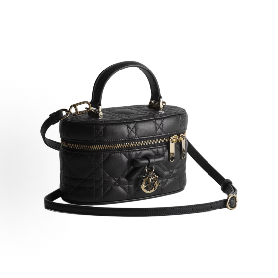 DIOR brand logo handbag for women in black