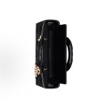 DIOR Lady D-Joy light gold finish pendant with vine check pattern detachable and adjustable shoulder strap Princess handbag, small size for women, black