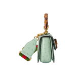 GUCCI Bamboo 1947 Bamboo handle lock Bamboo joint bag, mini women\'s handbag, light green