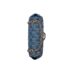 GUCCI GG Marmont Double G logo sliding chain hand-held crossbody single-shoulder bag for women, blue