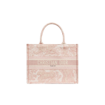 DIOR BookTote classic brand Logo embroidered handbag, Tote bag, shopping bag, medium-sized handbag, pink for women