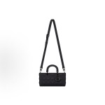 DIOR Lady D-JOY brand pendant Jacquard bag, single-shoulder crossbody handbag, medium size for women, black