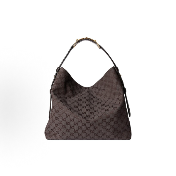 GUCCI Beatrix horse bit buckle double G letter printed Tote bag, shopping bag, handbag, large size for women, dark brown