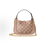 GUCCI Jackie 1961 GG Crystal Embroidered piston-style clasp handbag Mini for Women, light pink
