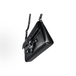 GUCCI Horsebit Ristretto Primavera iconic horsebit buckle pattern single-shoulder bag, medium size for women, black