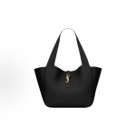 SAINT LAURENT YSL Le 5 A 7 loop closure Brand logo BEA grainy leather handbag Tote Bag Tote Bag Shopping Bag Shoulder bag