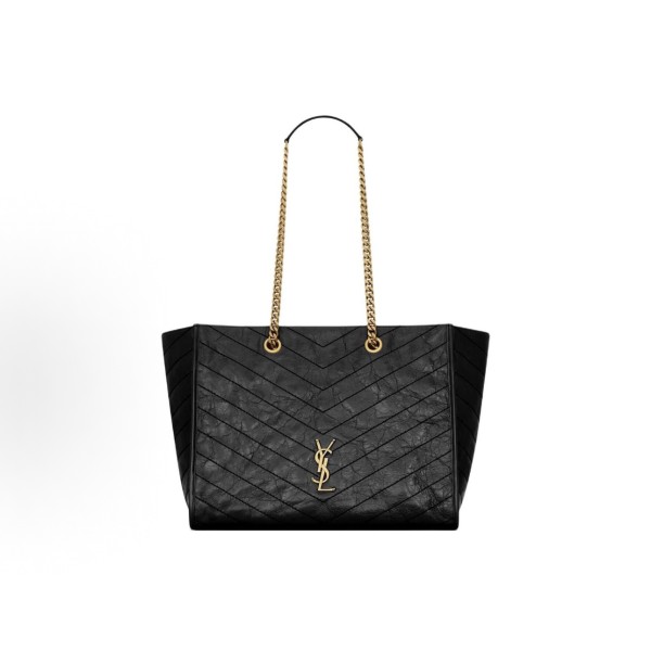SAINT LAURENT Niki retro, high-end texture, simple and fashionable Tote bag, Tote bag, shopping bag, shoulder bag, black