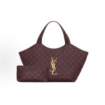 SAINT LAURENT YSL Icare Tote Bag Tote Bag Shopping Bag Sheepskin Shoulder Bag Large Cabernet Sauvignon Red