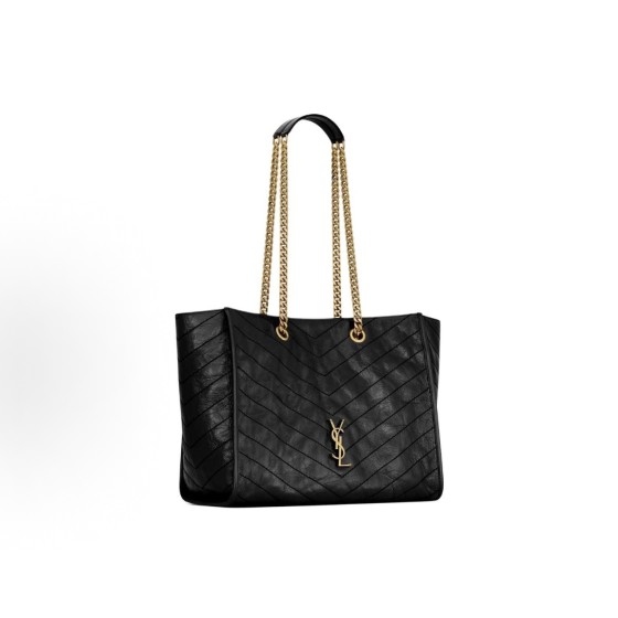 SAINT LAURENT Niki retro, high-end texture, simple and fashionable Tote bag, Tote bag, shopping bag, shoulder bag, black