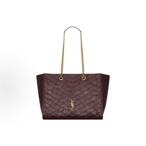 SAINT LAURENT Niki Classic herringbone clear line golden letter float tote bag hand-held diagonal hanging bag