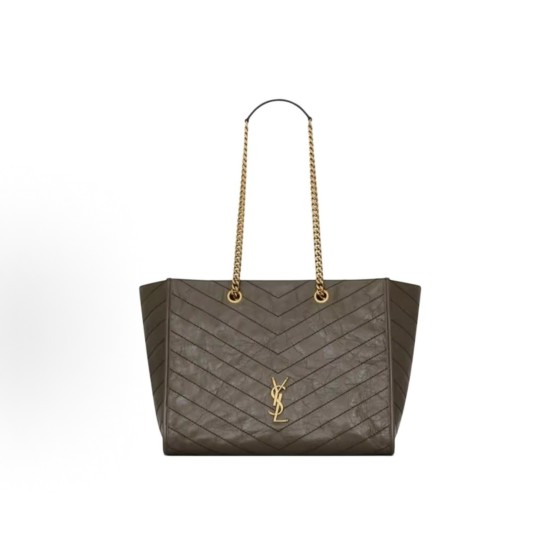 SAINT LAURENT Niki Classic herringbone clear line golden letter float tote bag hand-held diagonal hanging bag