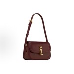 SAINT LAURENT YSL SOLFERINO shoulder bag Medium size Cabernet Sauvignon red