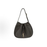 SAINT LAURENT golden Logo adjustable shoulder strap grated leather single-shoulder bag handbag