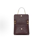 SAINT LAURENT YSL Niki brand Logo bronze decorative crossbody single-shoulder bag medium-sized Cabernet Sauvignon red