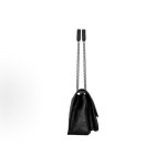 SAINT LAURENT YSL Niki silver chain black Logo retro pleated wandering bag crossbody single-shoulder bag medium size black