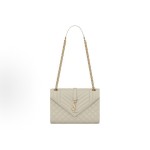 SAINT LAURENT YSL ENVELOPE Chain Shoulder strap calfskin envelope single shoulder bag, medium size