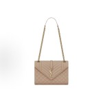 SAINT LAURENT YSL ENVELOPE Chain Shoulder strap calfskin envelope single shoulder bag, medium size