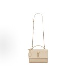 SAINT LAURENT YSL Sunset Smooth Leather sunset bag, hand-held crossbody single-shoulder bag, medium size for women