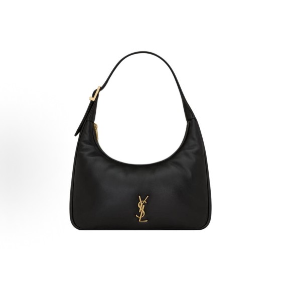 SAINT LAURENT YSL Calypso distressed brand logo zipper opening and closing lambskin tramp bag hand bill shoulder bag mini women\'s black