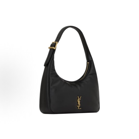 SAINT LAURENT YSL Calypso distressed brand logo zipper opening and closing lambskin tramp bag hand bill shoulder bag mini women\'s black