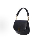 SAINT LAURENT YSL Nolan golden metal letter Logo magnetic seal calfskin hand-held shoulder bag for women
