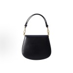 SAINT LAURENT YSL Nolan golden metal letter Logo magnetic seal calfskin hand-held shoulder bag for women