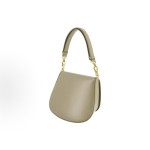 SAINT LAURENT YSL Nolan golden metal letter Logo magnetic seal calfskin hand-held shoulder bag for women