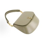 SAINT LAURENT YSL Nolan golden metal letter Logo magnetic seal calfskin hand-held shoulder bag for women