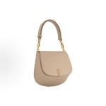 SAINT LAURENT YSL Nolan golden metal letter Logo magnetic seal calfskin hand-held shoulder bag for women