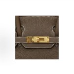 HERMES Birkin 30 Gold Buckle Women\'s Edition 18 Etoupe Elephant Grey