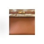 HERMES Birkin 25 Gold buckle Platinum handbag 25 Women\'s Edition 37 Gold Brown