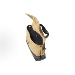 CHANEL 25A single-shoulder handbag, large beige black