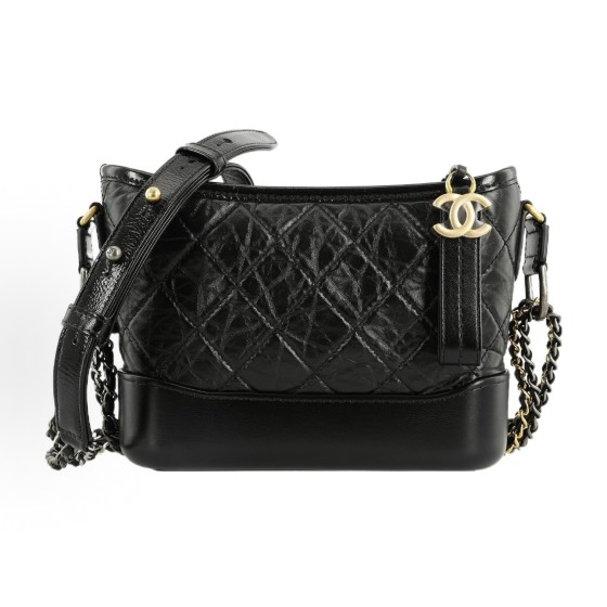 CHANEL Gabrielle 19A single-shoulder crossbody bag, small black