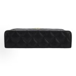 CHANEL 26P gold buckle Logo double C Logo diamond-quilted leather chain crystal gold metal box bag crossbody hand-carry makeup bag black