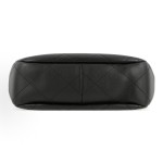 CHANEL 23A hippie bag with chain diamond-patterned calfskin and golden metal shoulder bag, medium size black