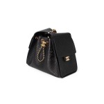 CHANEL 25Bag 26P Double C LOGO leather chain diamond-shaped hippie bag, perforated calfskin with gold metal handbag, small size for women