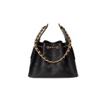 CHANEL 25Bag 26P Double C LOGO leather chain diamond-shaped hippie bag, perforated calfskin with gold metal handbag, small size for women