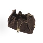 CHANEL 25Bag 26C Early Spring Resort Collection, Double C diamond-shaped quilted leather chain hippie bag, suede effect cofskin with metal shoulder bag, mini women\'s style, dark brown chocolate color