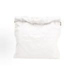 CHANEL 22Bag, 23A Logo diamond-patterned leather, chain strap, large capacity Tote bag, shopping bag, hand-held crossbody single-shoulder bag, small size, white