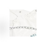 CHANEL 22Bag 24C Early Spring Resort Collection, letter Logo diamond-patterned leather chain strap, bill of lading shoulder bag, small size, regular white