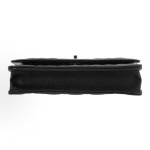 CHANEL gold buckle diamond-shaped bow, leather chain, chain grain surface, lychee pattern, single-shoulder crossbody wallet, black