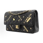 CHANEL Classic Flap CF gold buckle chain diamond-patterned leather chain shoulder strap single shoulder crossbody bag black