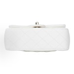 CHANEL Classic Flap CF 22P Lion Pendant diamond-shaped leather chain Shoulder strap Flip Cover Open Shoulder Crossbody bag Mini white