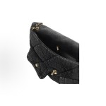 CHANEL Maxi 25K Double C Logo diamond-patterned leather chain-through denim material, gold hardware lid bag, single shoulder bag, women\'s style, black