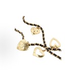 CHANEL Classic Flap CF 22B Heart-shaped pendant chain shoulder strap flap Open Leather Chain diamond-shaped sheepskin crossbody bag mini for women, black